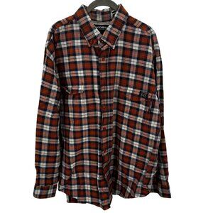 Wolverine Flame Resistant Plaid Button Down Shirt Mens XXL Long Sleeve Safety